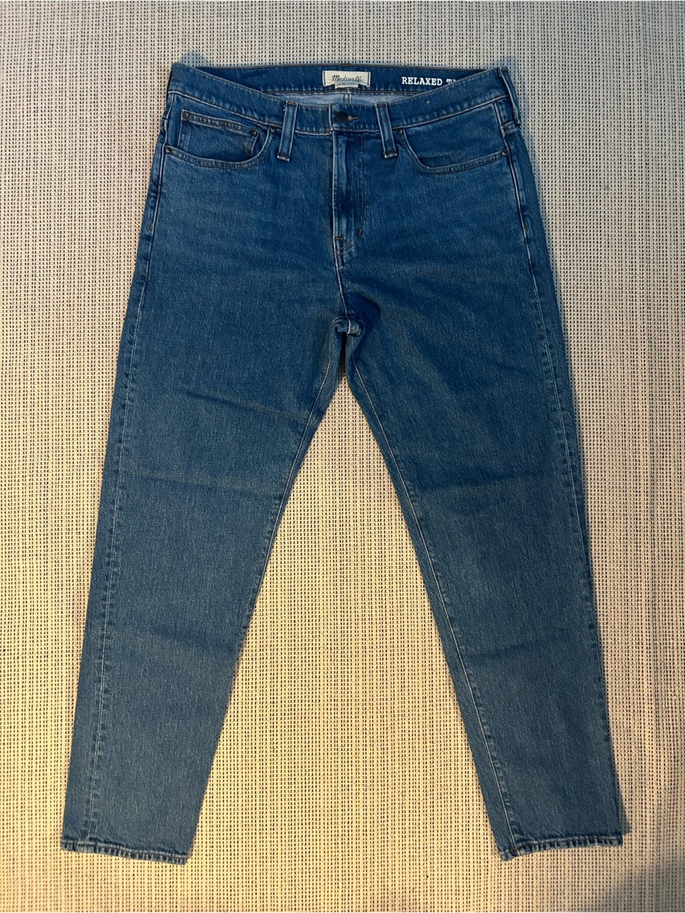 Madewell Relaxed Straight Dark Blue Jeans
